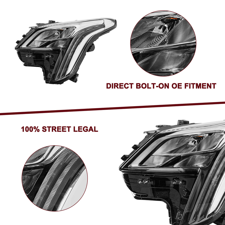 For 2018-2019 Cadillac XTS Full LED Headlights