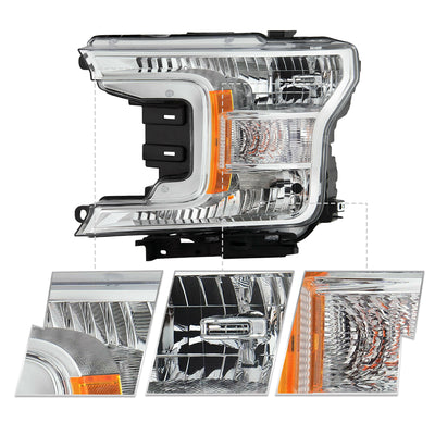 For 2018-2020 Ford F-150 OE Style Halogen Headlights