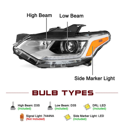 For 2018-2021 Chevy Traverse HID Projector Headlights