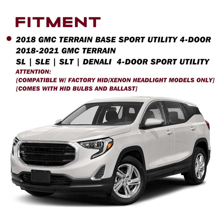 For 2018-2021 GMC Terrain HID/Xenon Projector Headlights