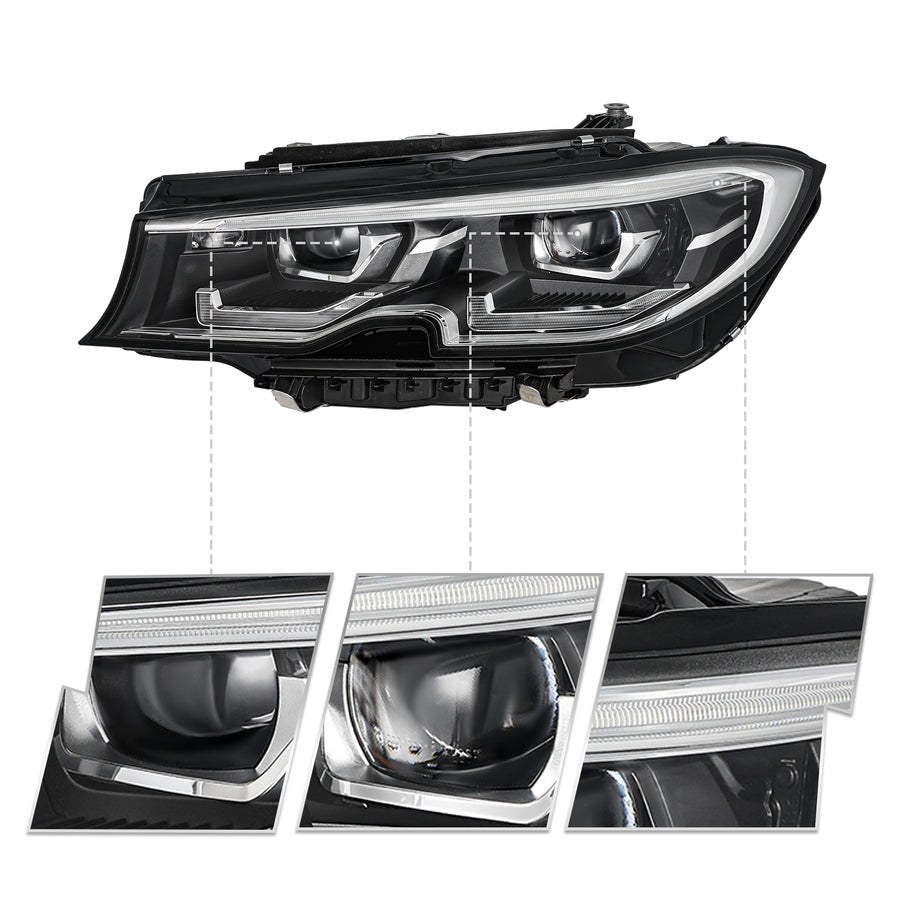 For 2019-2021 BMW 3 Series 330i 340i G20/G21/G28 w/AFS Full LED Headlights