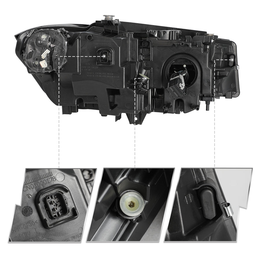 For 2019-2021 BMW 3 Series 330i 340i G20/G21/G28 w/AFS Full LED Headlights