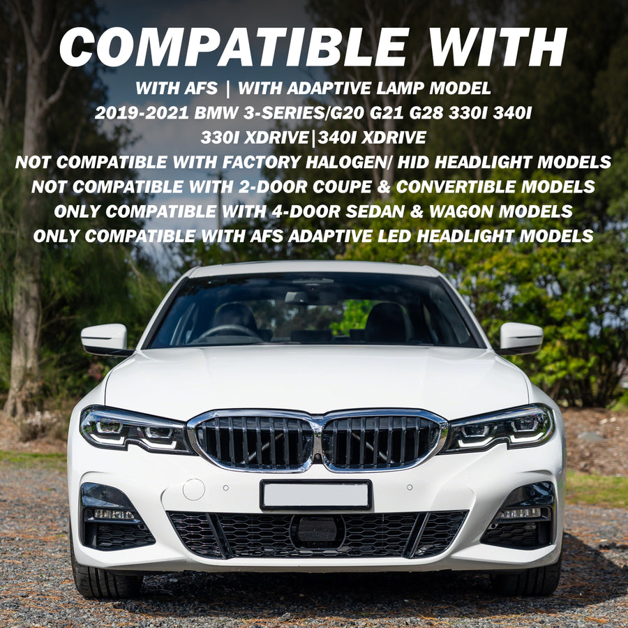 For 2019-2021 BMW 3 Series 330i 340i G20/G21/G28 w/AFS Full LED Headlights