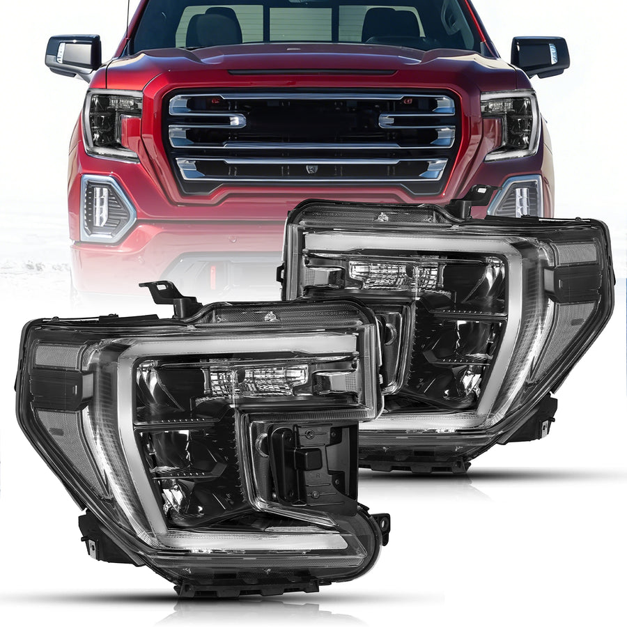 For 2019-2022 GMC Sierra 1500 LED Headlights