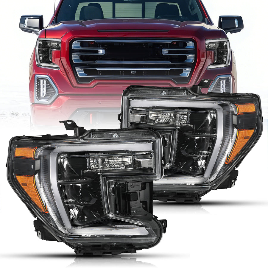 For 2019-2022 GMC Sierra 1500 LED Headlights