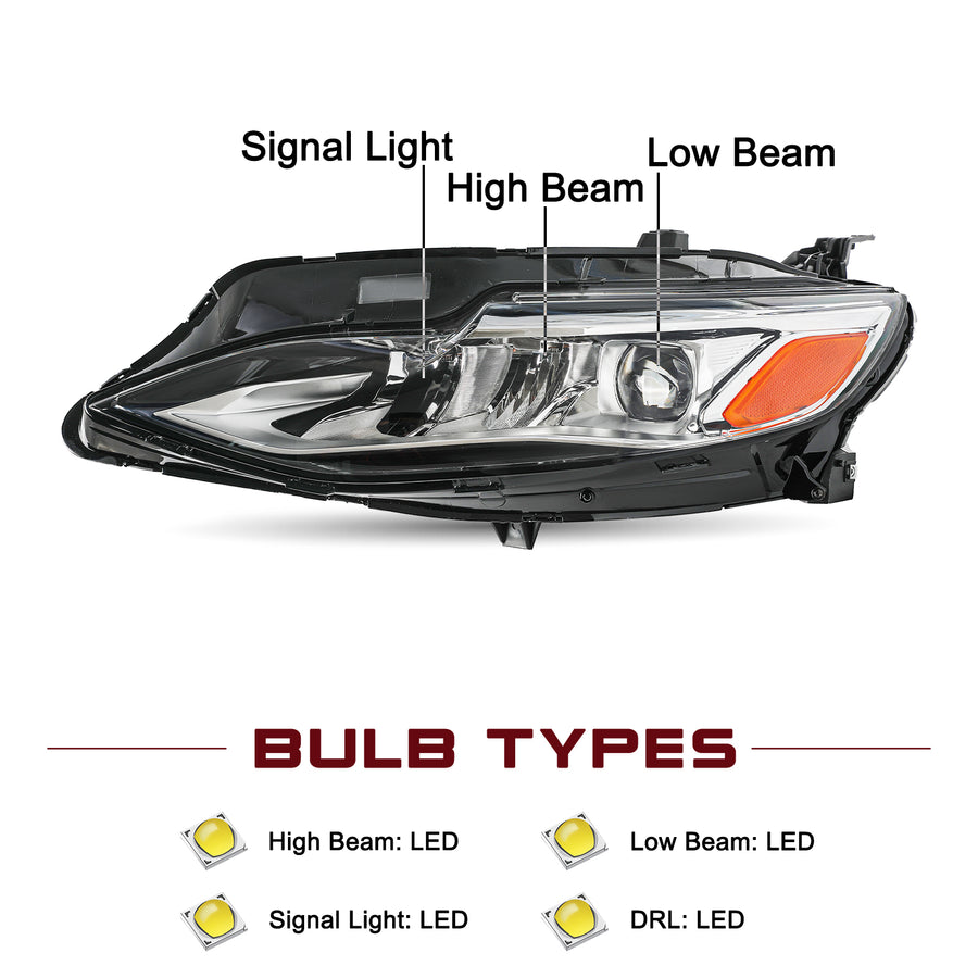For 2019-2022 Chevy Malibu Full LED Headlights