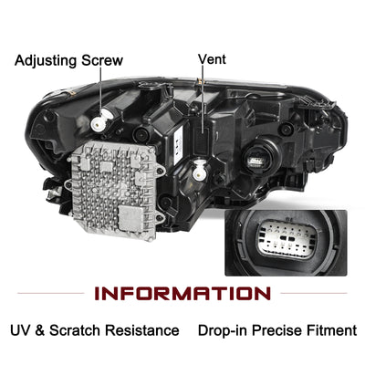 For 2019-2022 Jeep Cherokee Full LED Projector Headlights