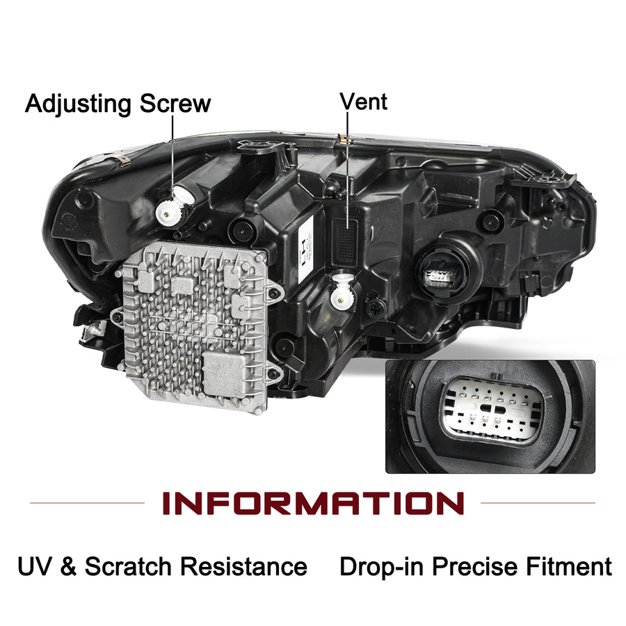 For 2019-2022 Jeep Cherokee Full LED Projector Headlights