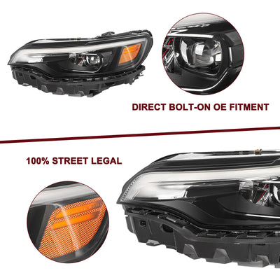 For 2019-2022 Jeep Cherokee Full LED Projector Headlights