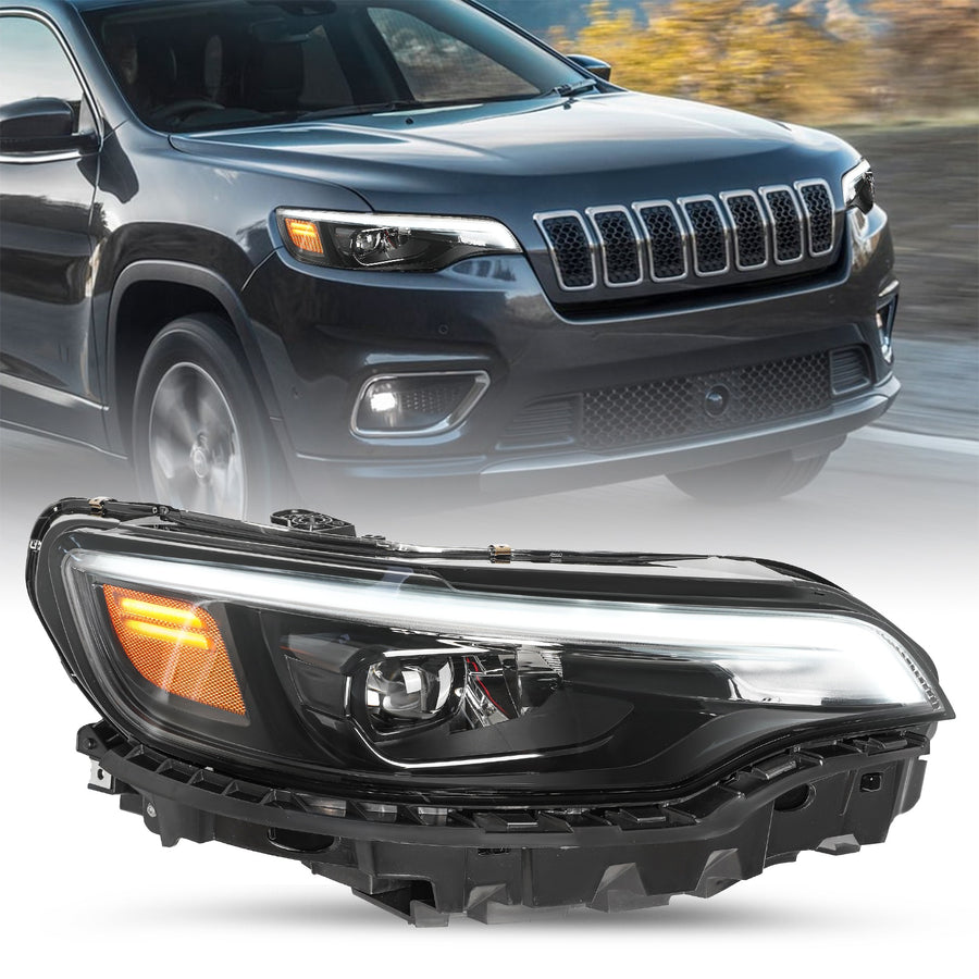 For 2019-2022 Jeep Cherokee Full LED Projector Headlights