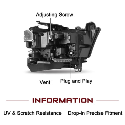 For 2019-2023 Dodge Ram 1500 TRX Full LED Projector Headlights