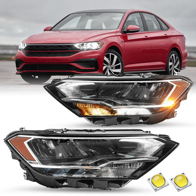 For 2019-2023 Volkswagen Jetta LED Headlights for Non-Projector Models
