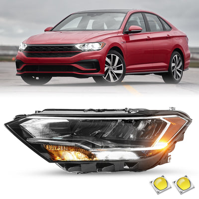 For 2019-2023 Volkswagen Jetta LED Headlights for Non-Projector Models