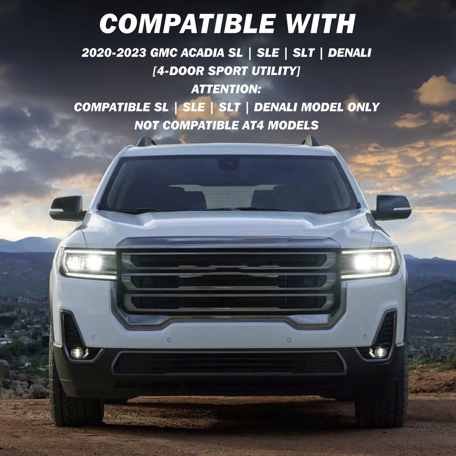 For 2020-2023 GMC Acadia SL|SLE|SLT|Denali Full LED Headlights