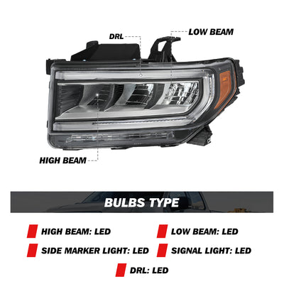 For 2020-2023 GMC Acadia SL|SLE|SLT|Denali Full LED Headlights