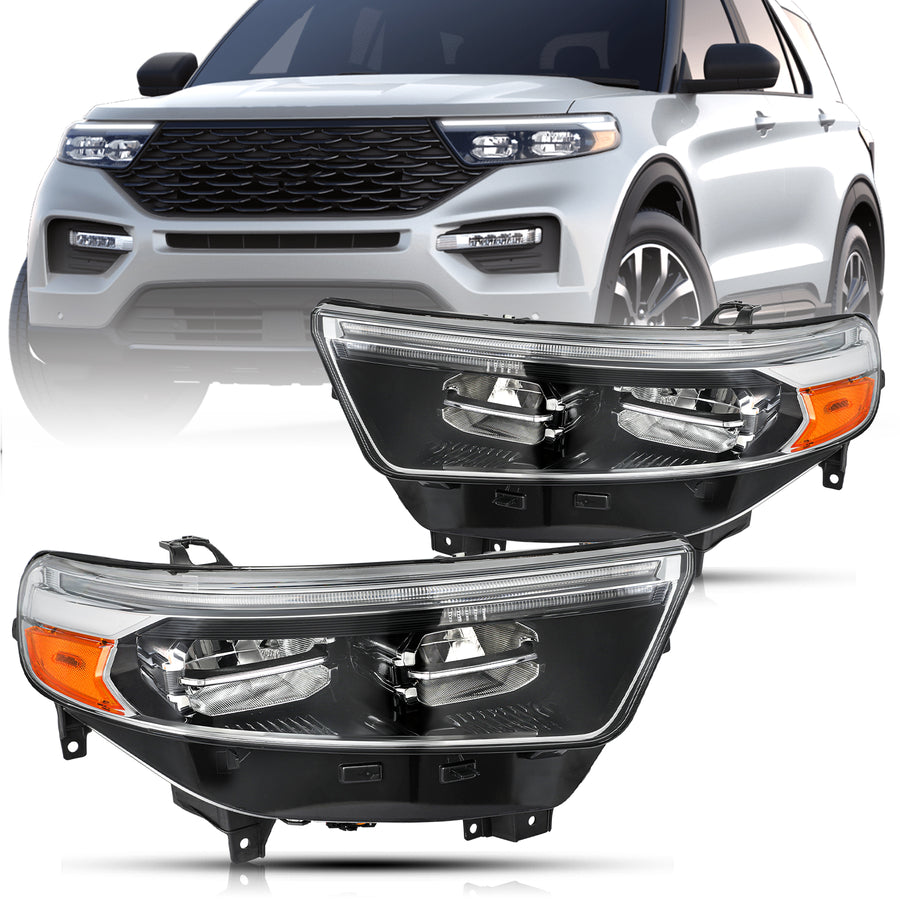 For 2020-2024 Ford Explorer XLT / Limited Headlights