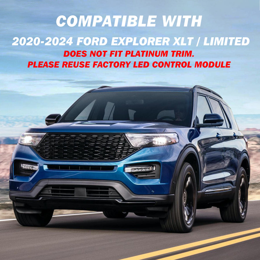 For 2020-2024 Ford Explorer XLT / Limited Headlights