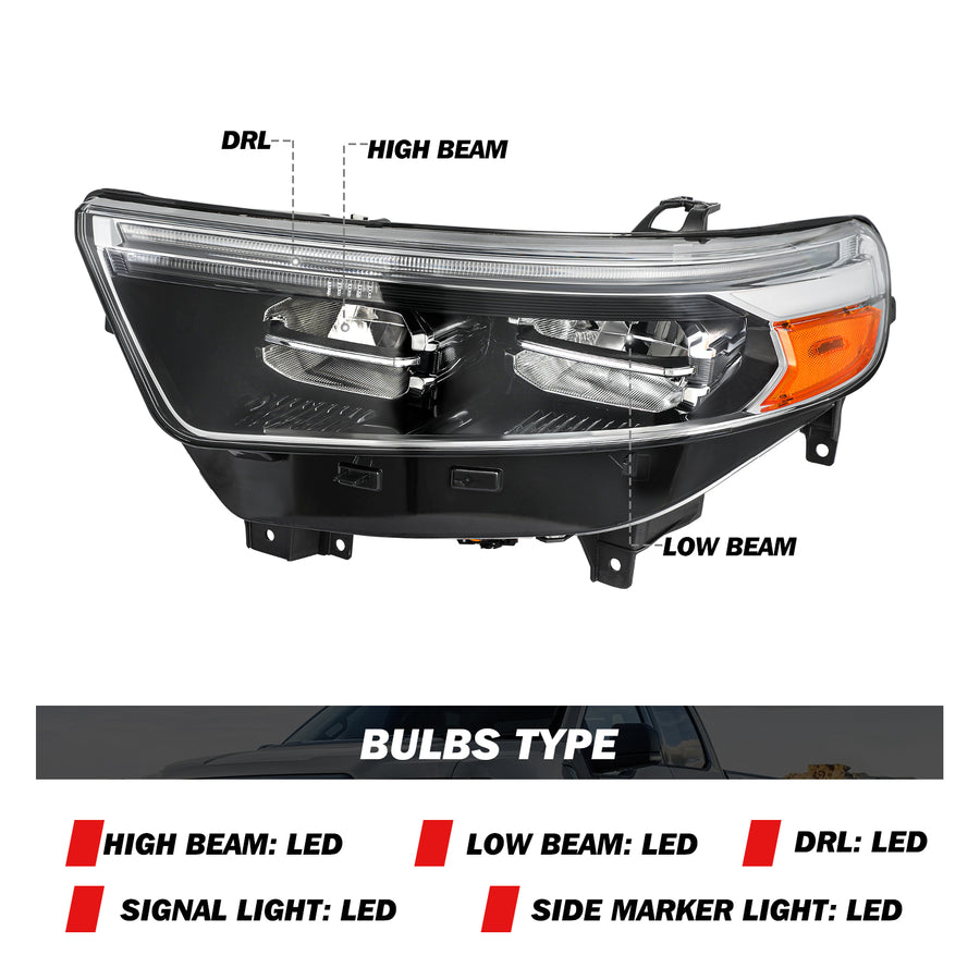 For 2020-2024 Ford Explorer XLT / Limited Headlights