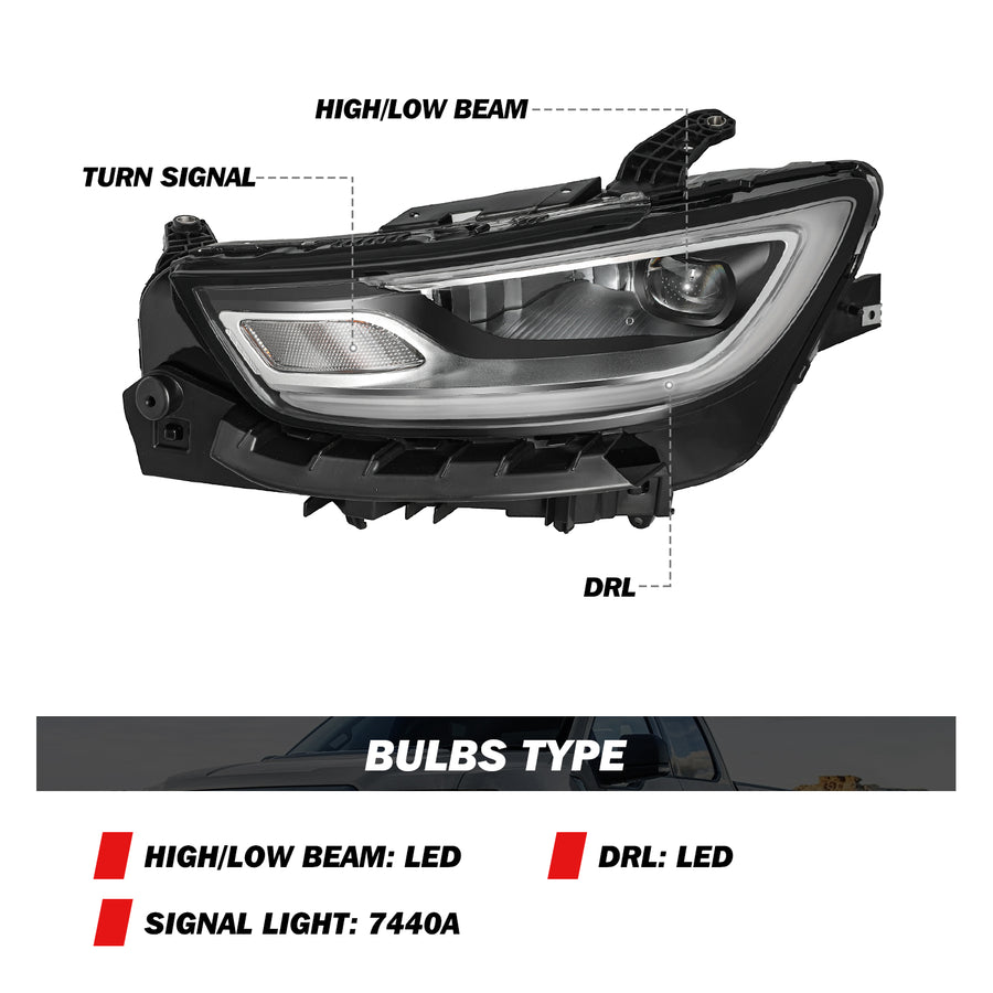 For 2021-2023 Chrysler Pacifica LED Headlights