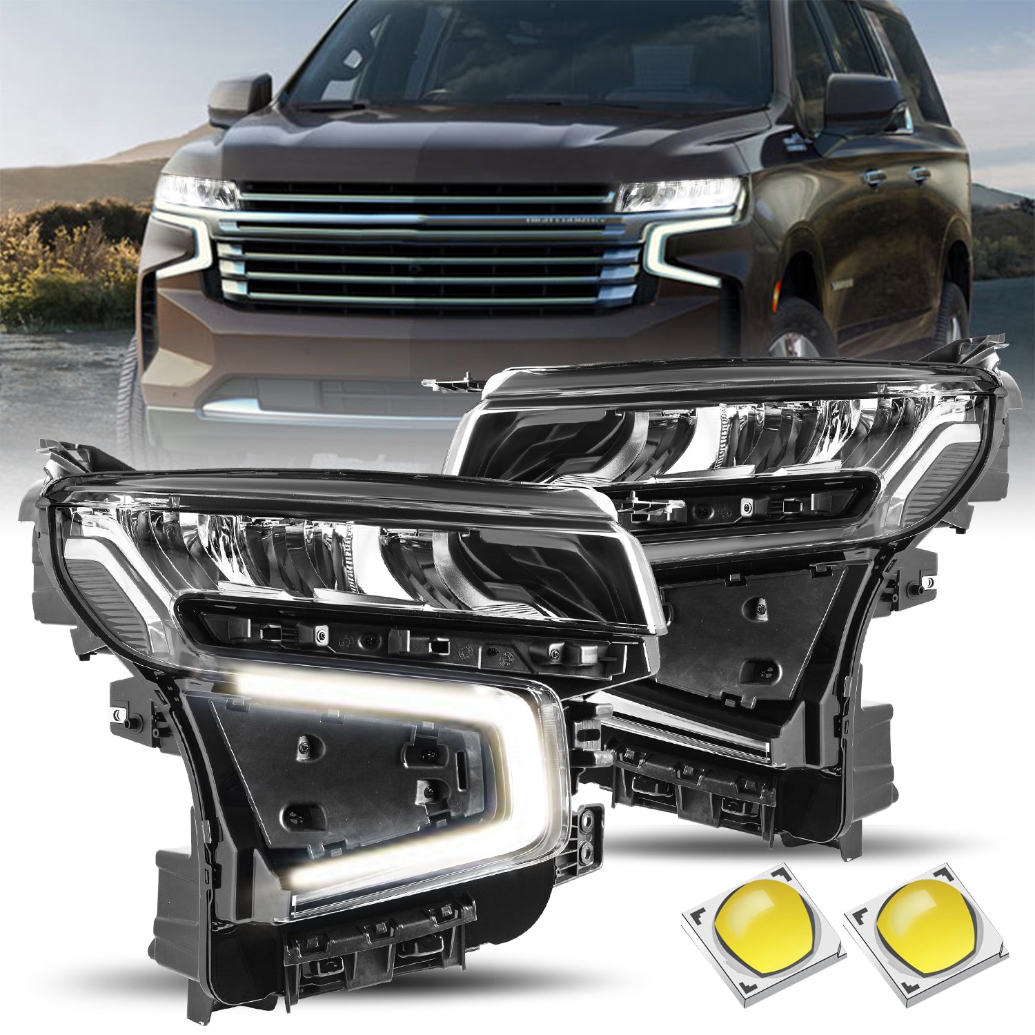 2021-2023 Chevy Tahoe/Suburban Full LED Headlights – LESEM