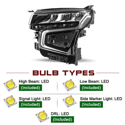 For 2021-2023 Chevy Tahoe/Suburban Full LED Headlights