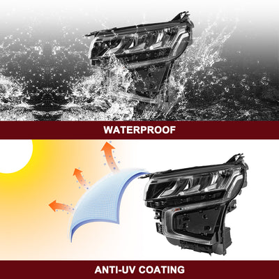 For 2021-2023 Chevy Tahoe/Suburban LED Headlights W/o DRL