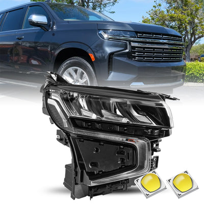 For 2021-2023 Chevy Tahoe/Suburban LED Headlights W/o DRL