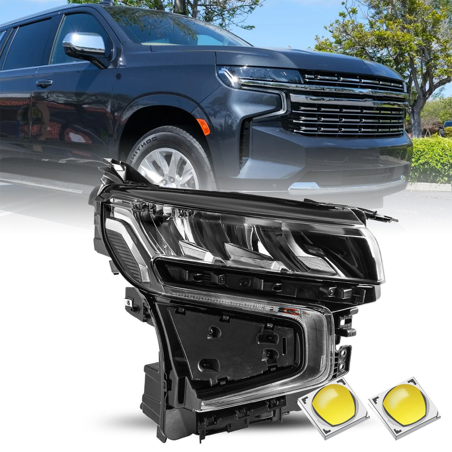 For 2021-2023 Chevy Tahoe/Suburban LED Headlights W/o DRL