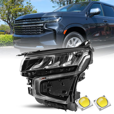 For 2021-2023 Chevy Tahoe/Suburban LED Headlights W/o DRL