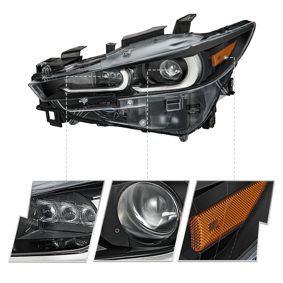 For 2022-2024 Mazda CX-5 w/o AFS Full LED Projector Headlights