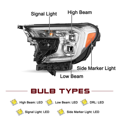 For 2022-2024 GMC Terrain SLE/SLT Full LED Projector Headlights