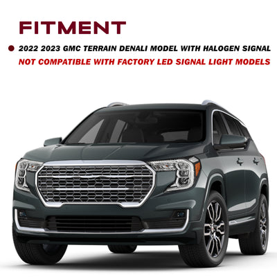 For 2022-2024 GMC Terrain SLE/SLT LED Reflector Headlights