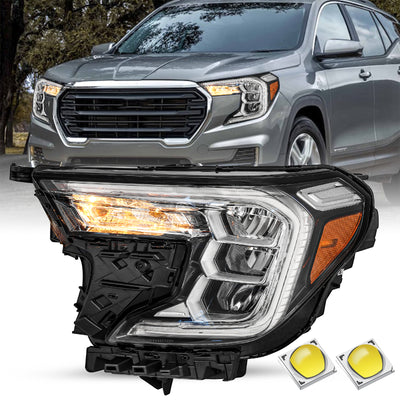 For 2022-2024 GMC Terrain SLE/SLT LED Reflector Headlights