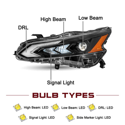 For 2023-2024 Nissan Altima Full LED Projector Headlights