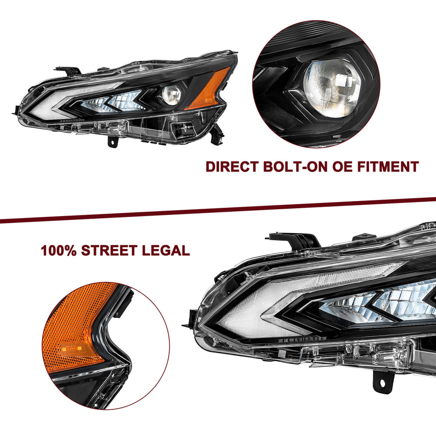 For 2023-2024 Nissan Altima Full LED Projector Headlights
