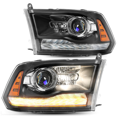 For 2013-2018 Dodge Ram 1500 2500 3500 9 PIN LED DRL Projector Headlights