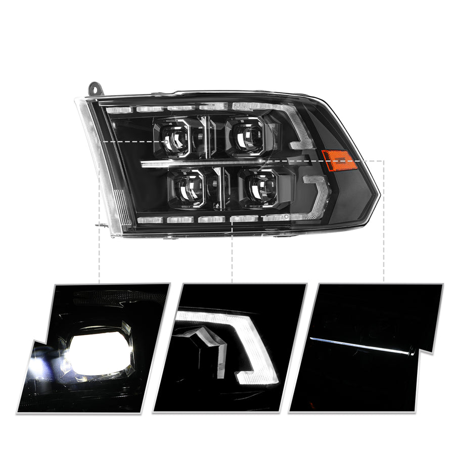 13-18 Ram 1500 2500 3500 Full LED Headlights-2