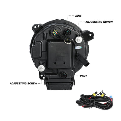 For 2018-2024 Wrangler JL / 2020-2024 Gladiator 9 Inch Round Full LED Performance Headlights