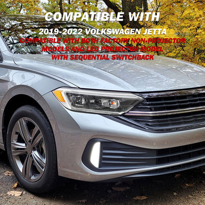 For 2019-2022 Volkswagen Jetta LED Headlights for Factory Projector Models