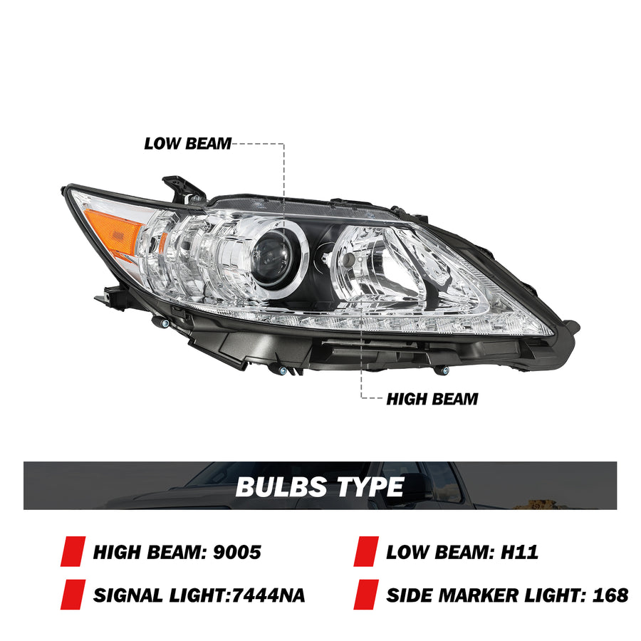 For 2013-2015 Lexus ES350 ES300h Projector Halogen Headlight