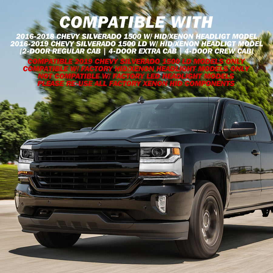 For 2016-2019 Chevy Silverado 1500 LD HID/Xenon Headlights