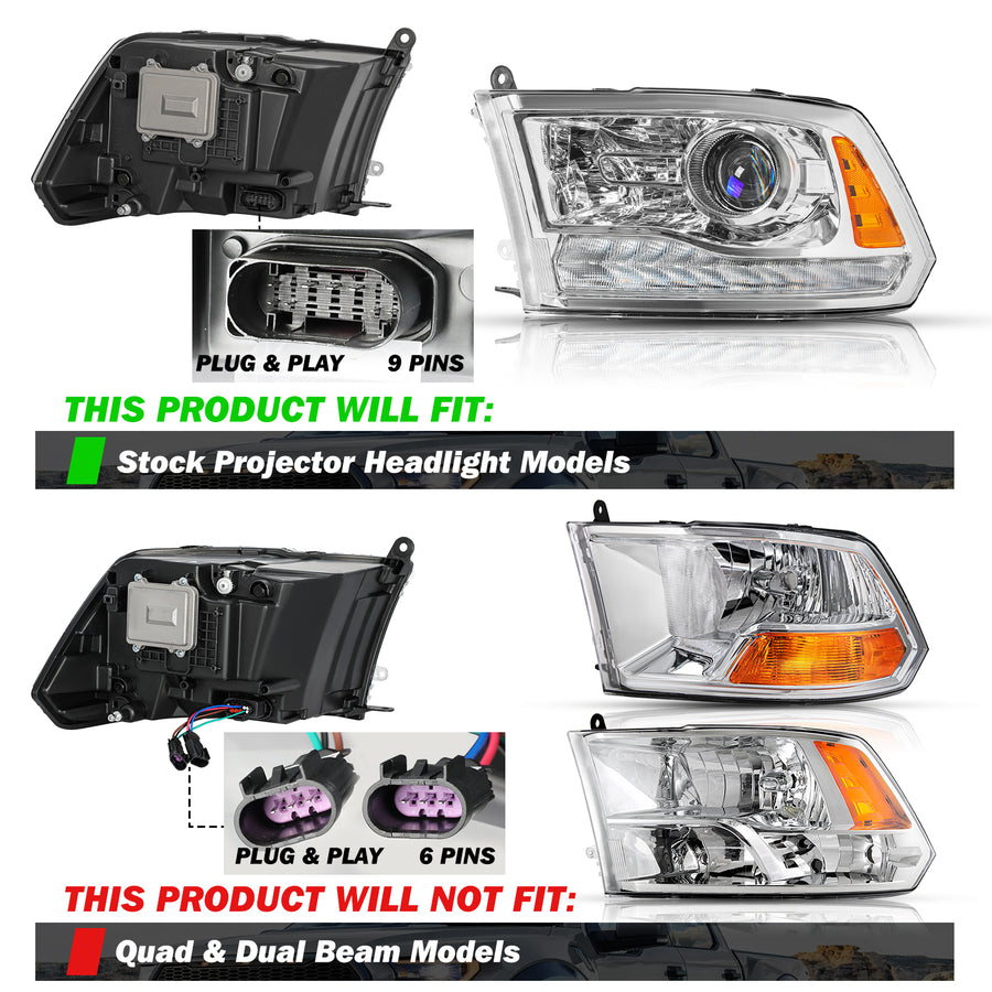 13-18 Ram 1500 2500 3500 Full LED Headlights-2