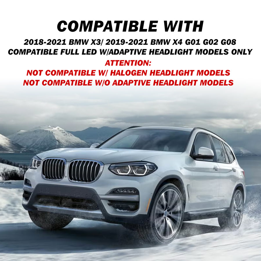 For 2018-2021 BMW X3/ 2019-2021 BMW X4 Full LED W/AFS Headlights