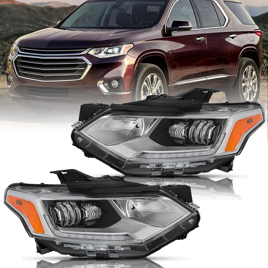 For 2018-2021 Chevy Traverse LED w/DRL Headlights