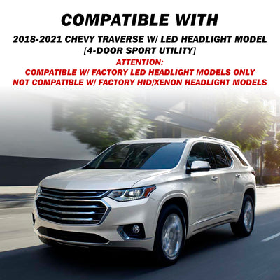 For 2018-2021 Chevy Traverse LED w/DRL Headlights