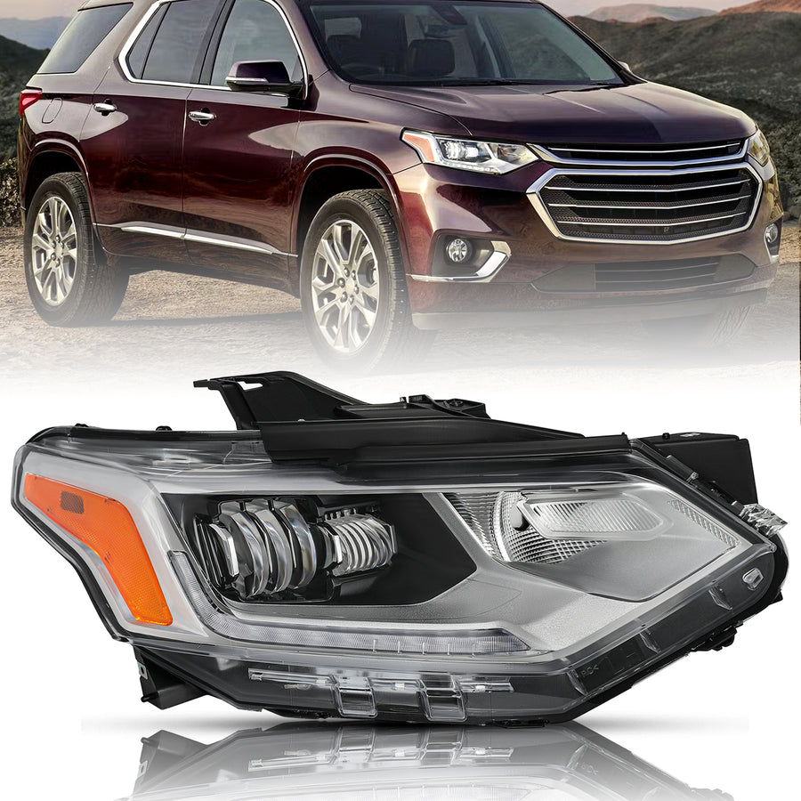 For 2018-2021 Chevy Traverse LED w/DRL Headlights