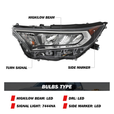 For 2019-2022 Toyota RAV4 LE XLE LED Headlights