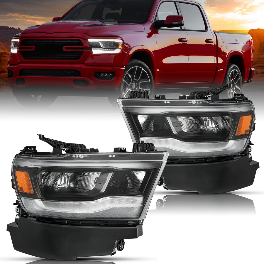 For 2019-2024 for Dodge RAM 1500 Rebel/Laramie Full LED Headlights