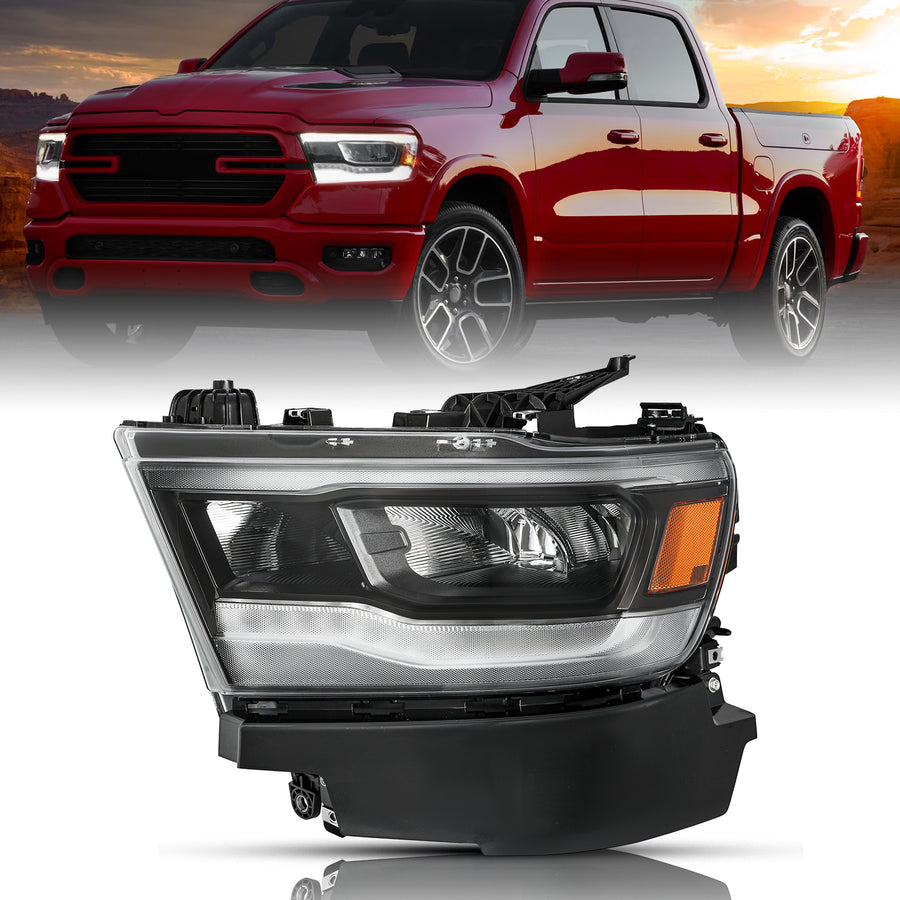 For 2019-2024 for Dodge RAM 1500 Rebel/Laramie Full LED Headlights