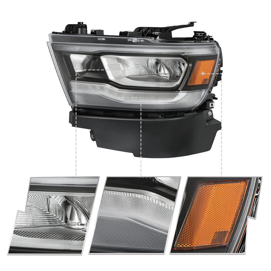 For 2019-2024 for Dodge RAM 1500 Rebel/Laramie Full LED Headlights